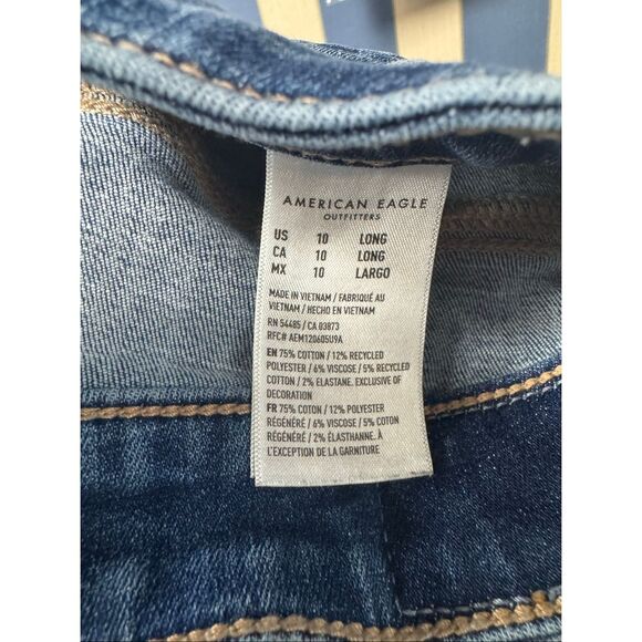American Eagle Next Level Stretch Super High-Rise Flare Jeans Size 10 Long - Picture 8 of 10